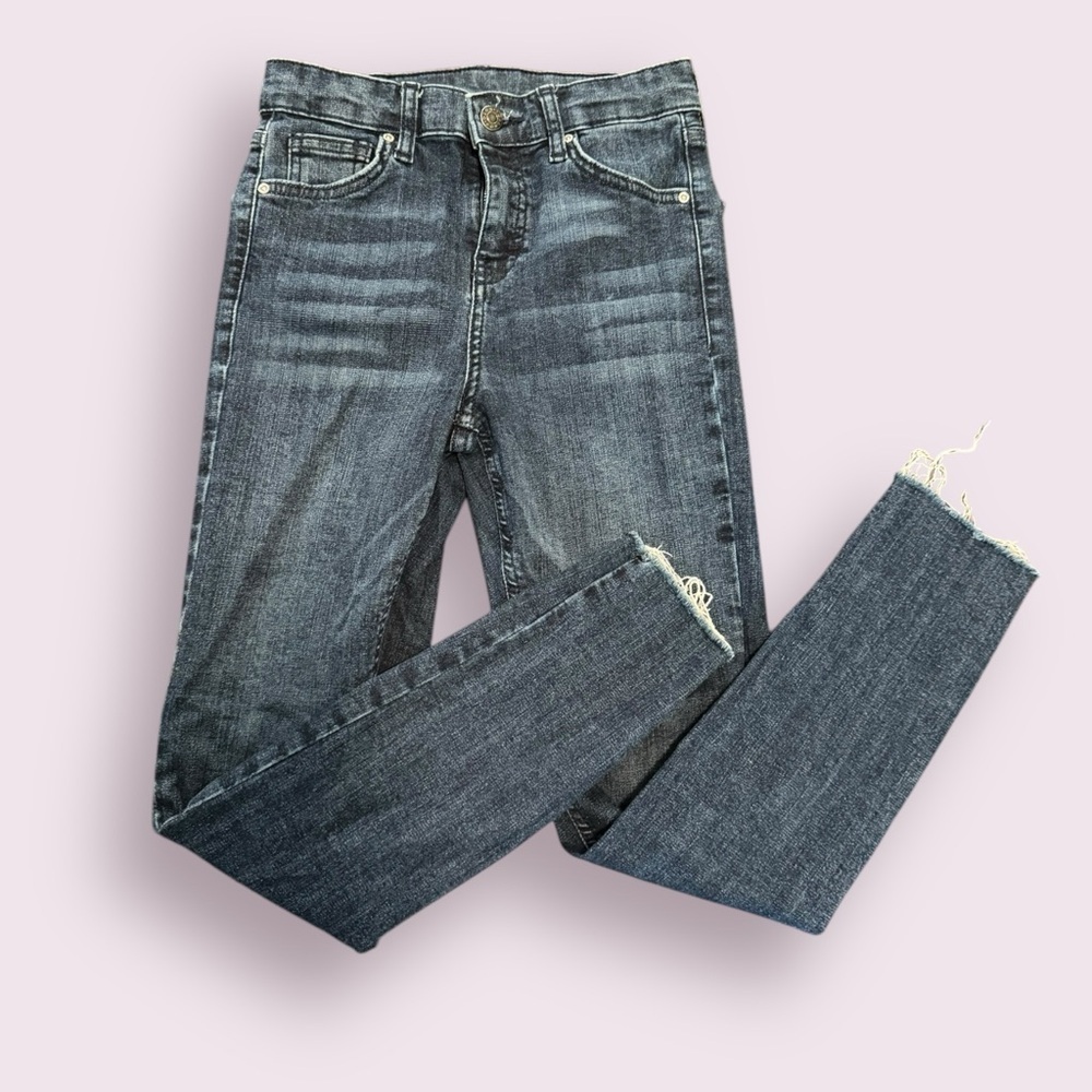 Topshop Moto High Rise Skinny Jeans Blue Denim Size 25